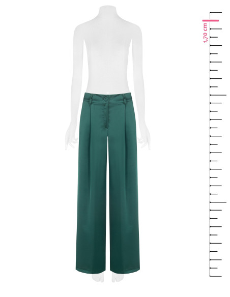 Pantalon palazzo en satin avec poches et pinces Rinascimento