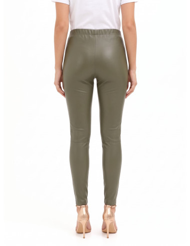 Leggings effet cuir avec élastique à la taille Rinascimento