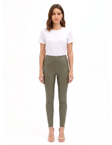 Leggings effet cuir avec élastique à la taille Rinascimento