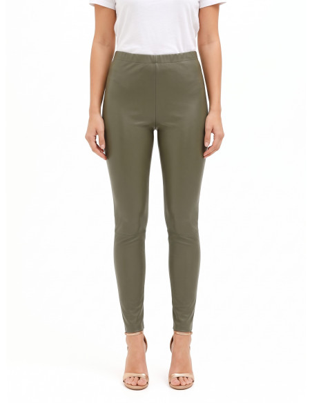 Leggingbroek van imitatieleer met elastische tailleband Rinascimento