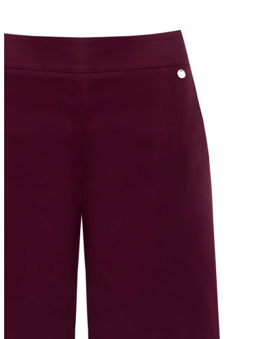 Pantalon cropped en tissu structuré extensible avec poches et fermeture éclair latérale Rinascimento