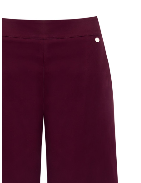 Pantalon cropped en tissu structuré extensible avec poches et fermeture éclair latérale Rinascimento