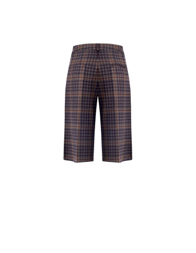 Geruite bermudashort met dubbele plooi Rinascimento