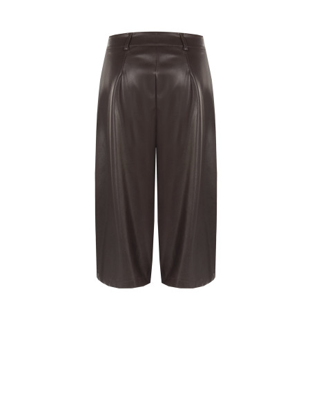 Pantalon cropped en similicuir avec double pince Rinascimento