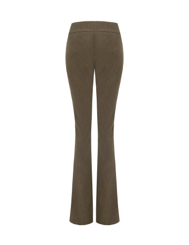 Bell-bottombroek van fijne ribfluweel met zijrits Rinascimento