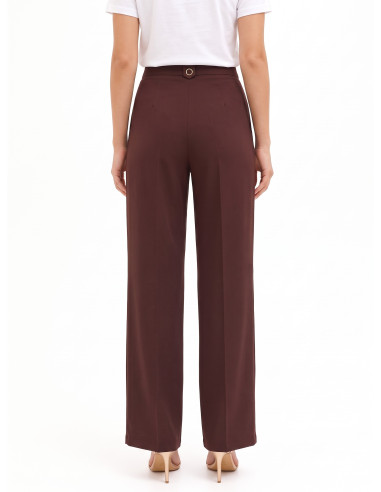 Pantalon palazzo en tissu fluide Rinascimento