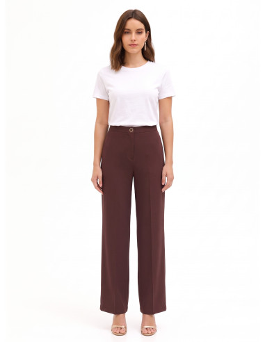 Pantalon palazzo en tissu fluide Rinascimento