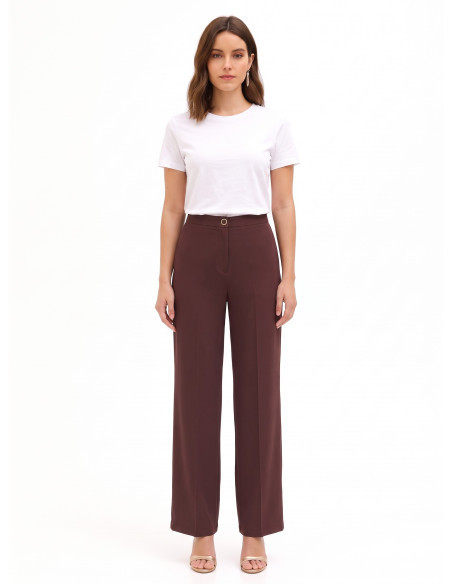 Pantalon palazzo en tissu fluide Rinascimento