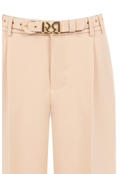 Bermuda Laghi avec ceinture rigide assortie et pli sur le côté Rinascimento
