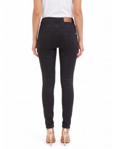 Jean skinny extensible recouvert de paillettes sur le devant Rinascimento