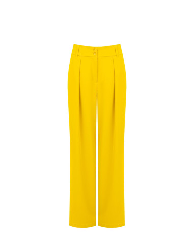 Pantalon palazzo en tissu cady avec pinces et élastique au dos Rinascimento