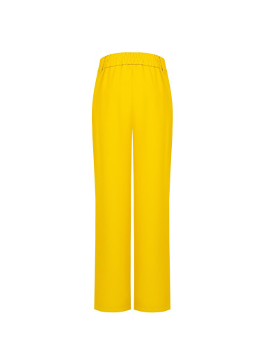 Pantalon palazzo en tissu cady avec pinces et élastique au dos Rinascimento