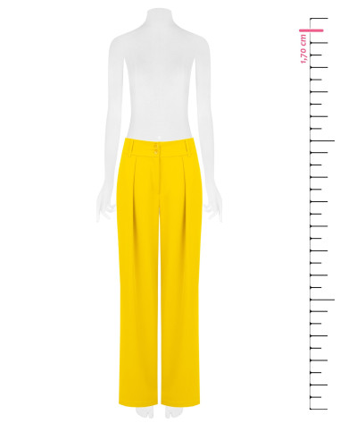 Pantalon palazzo en tissu cady avec pinces et élastique au dos Rinascimento