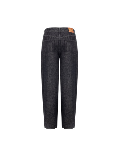 Jean wide leg avec étiquette logo sur la poche arrière Rinascimento