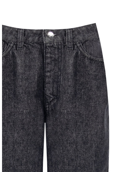 Jean wide leg avec étiquette logo sur la poche arrière Rinascimento