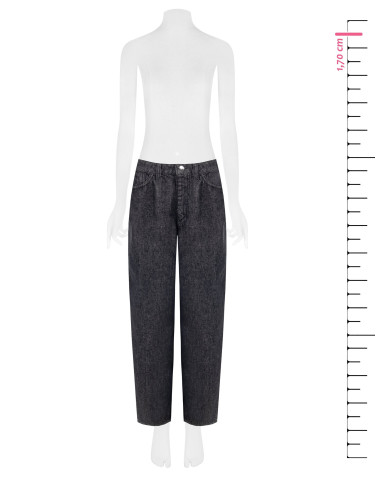 Jean wide leg avec étiquette logo sur la poche arrière Rinascimento