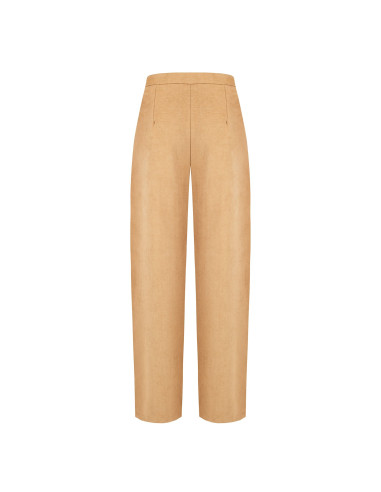 Pantalon palazzo en mélange de viscose effet velours avec fermeture éclair latérale Rinascimento