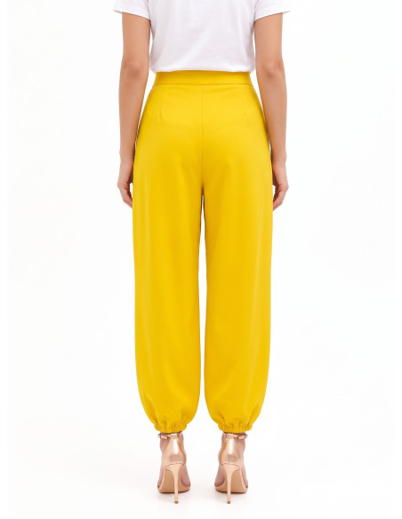 Pantalon balloon à plis croisés sur le devant Rinascimento