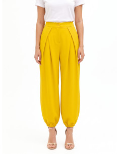 Pantalon balloon à plis croisés sur le devant Rinascimento