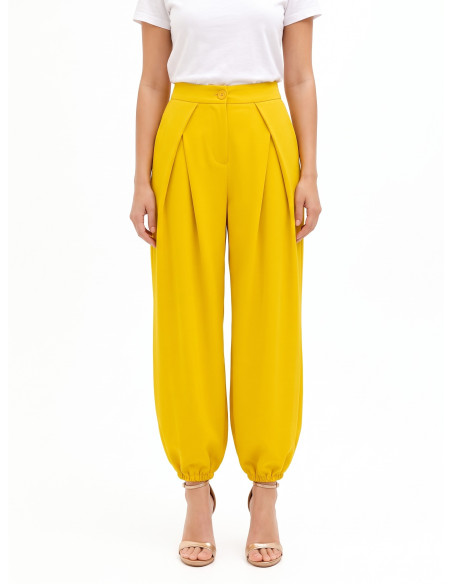 Pantalon balloon à plis croisés sur le devant Rinascimento