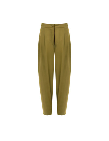 Pantalon balloon en mélange de viscose avec double pince Rinascimento