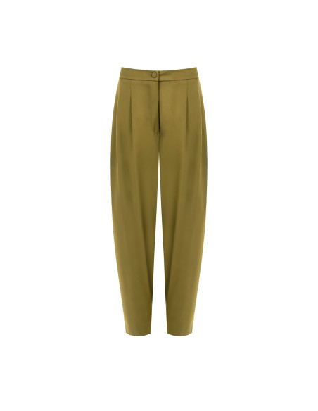 Pantalon balloon en mélange de viscose avec double pince Rinascimento