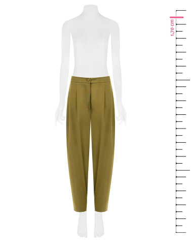Pantalon balloon en mélange de viscose avec double pince Rinascimento