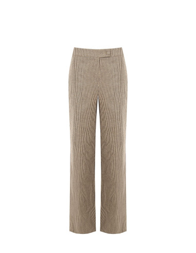 Pantalon palazzo à petits carreaux avec poches Rinascimento