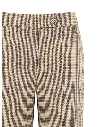 Pantalon palazzo à petits carreaux avec poches Rinascimento
