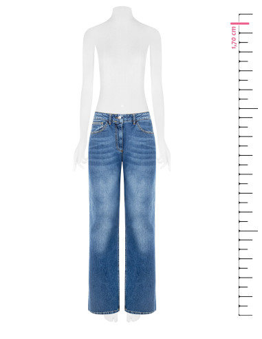 Straight jeans met logolabel op de achterzak Rinascimento