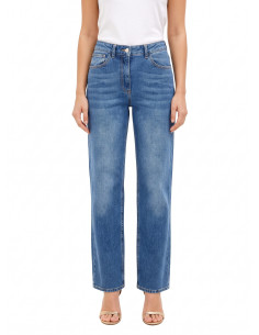 Straight jeans met logolabel op de achterzak Rinascimento