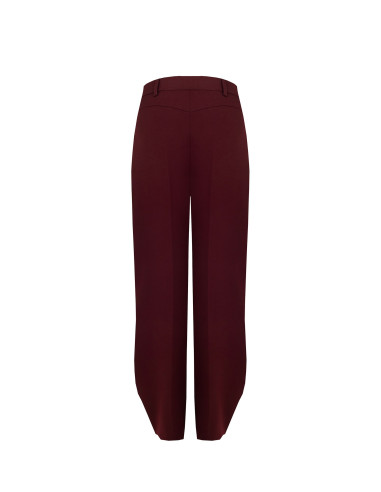 Pantalon large en polyviscose avec bouton aux chevilles et pli à l’arrière Rinascimento