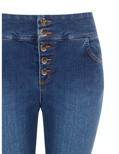 Jean skinny stretch avec petites fentes aux chevilles Rinascimento