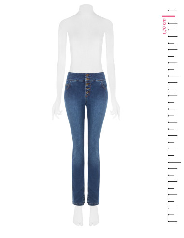 Jean skinny stretch avec petites fentes aux chevilles Rinascimento