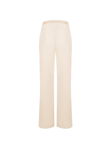 Pantalon palazzo en tissu velours avec double pli creux et poches Rinascimento