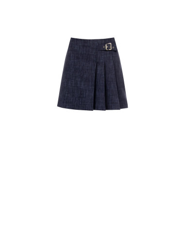 Geplooide A-lijnminirok van Milano-tricot Rinascimento