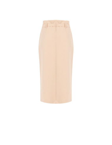 Jupe crayon avec ceinture rigide assortie et fente frontale Rinascimento