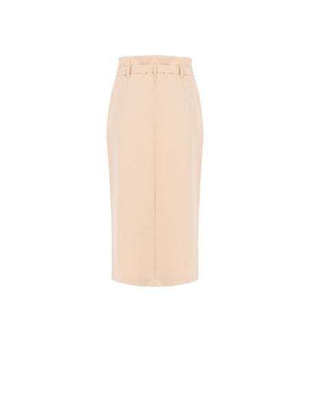 Jupe crayon avec ceinture rigide assortie et fente frontale Rinascimento