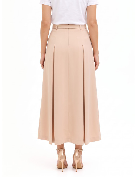 Jupe maxi plissée avec ceinture rigide assortie Rinascimento