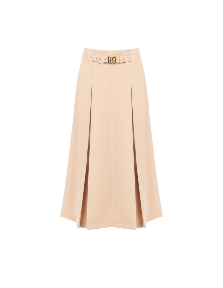 Jupe maxi plissée avec ceinture rigide assortie Rinascimento
