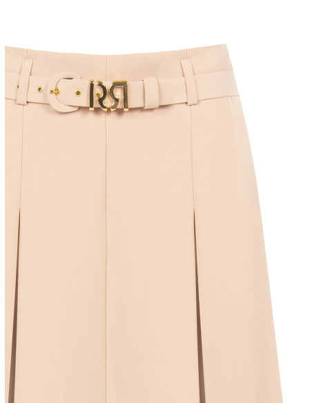 Jupe maxi plissée avec ceinture rigide assortie Rinascimento