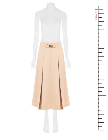 Jupe maxi plissée avec ceinture rigide assortie Rinascimento