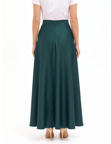 Jupe maxi en satin avec poches Rinascimento