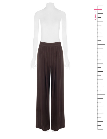 Pantalon palazzo en tissu cady à rayures multiples Rinascimento