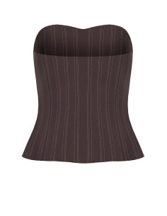 Top bustier rayé à bretelles avec boutons dorés Rinascimento 2