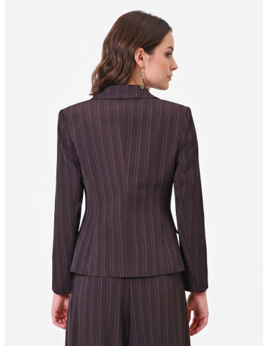 Veste blazer courte et cintrée à rayures multicolores Rinascimento