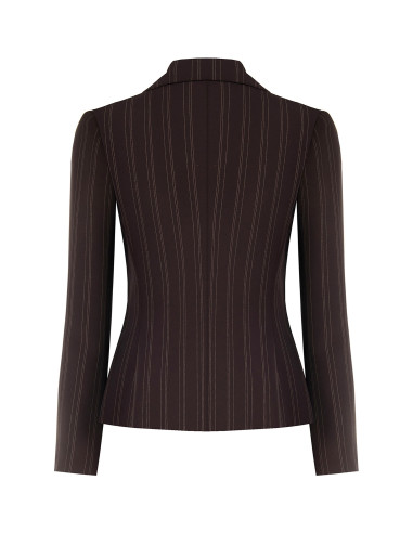 Veste blazer courte et cintrée à rayures multicolores Rinascimento