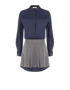 Gecombineerde jurk met blouse-effect en geplooide rok van Rinascimento