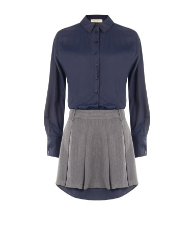 Gecombineerde jurk met blouse-effect en geplooide rok van Rinascimento