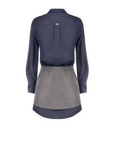 Robe-combinaison effet chemise et jupe plissée Rinascimento 2